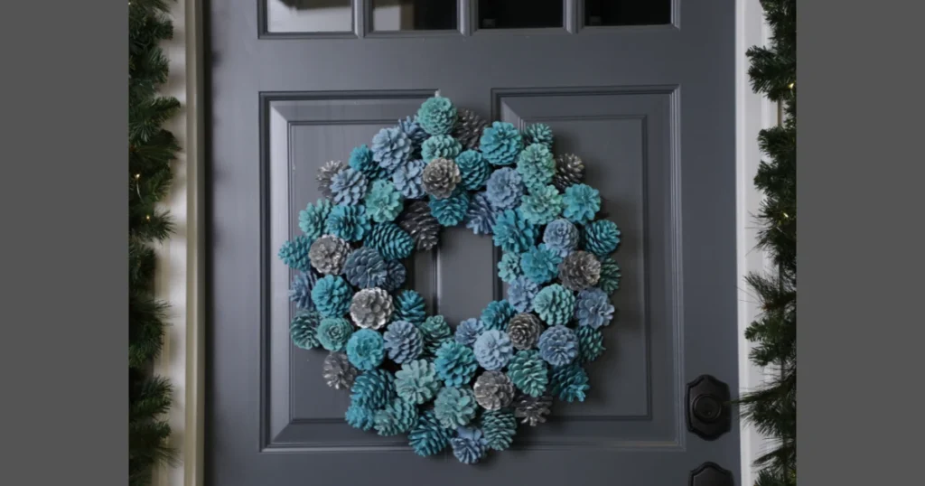Pinecone Door Wreath Design
