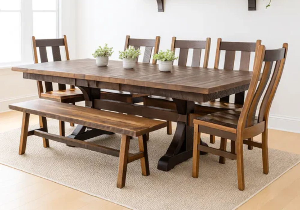 Reclaimed Wood Farmhouse Dining Table