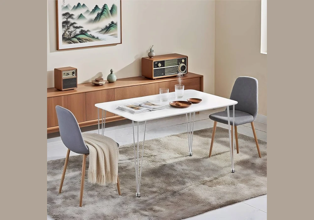 Rectangular 50 Inch Dining Table for Narrow Rooms