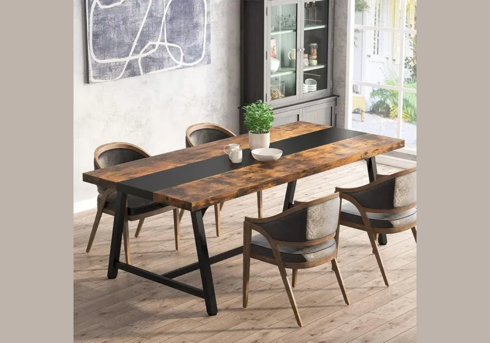 Rectangular 70 Inch Dining Table for Family Dining