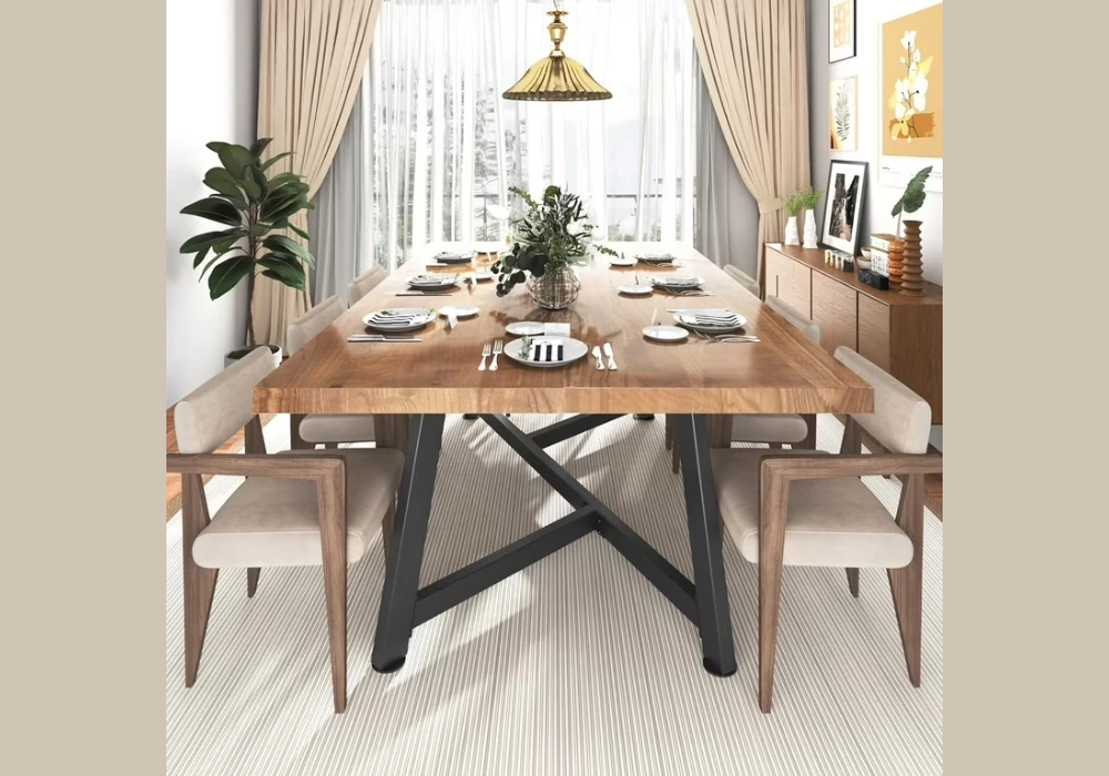 Rectangular 72 Inch Dining Table for Family Dining