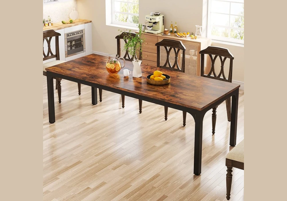 Rectangular 78 Inch Dining Table for Family Dining