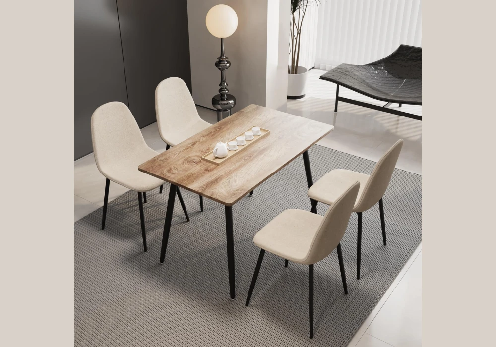 Rectangular Dining Table for 4 in a Narrow Room