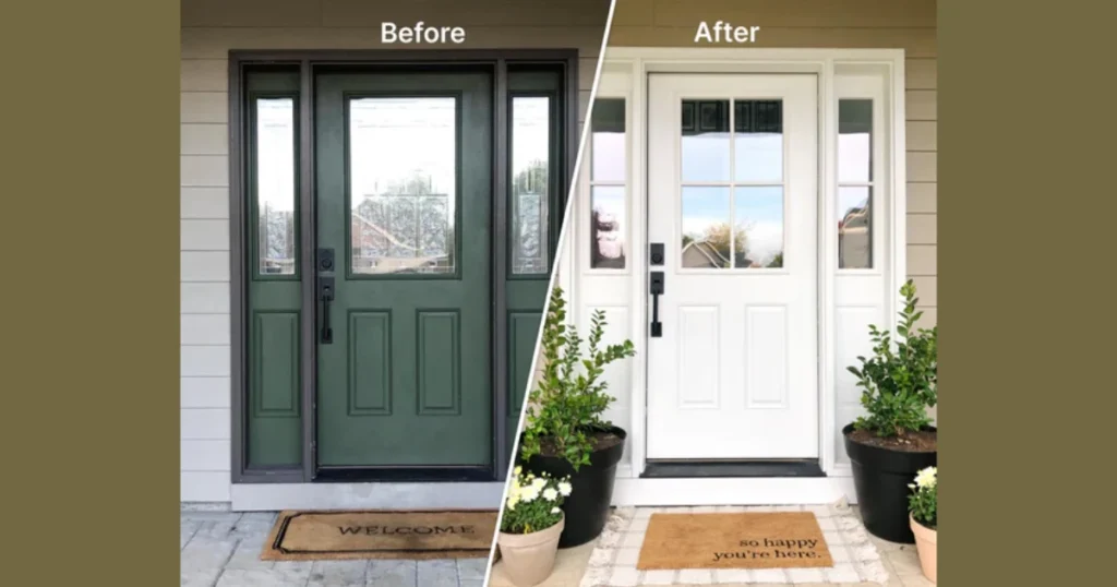 Replace Solid Doors with Partial Glass Doors