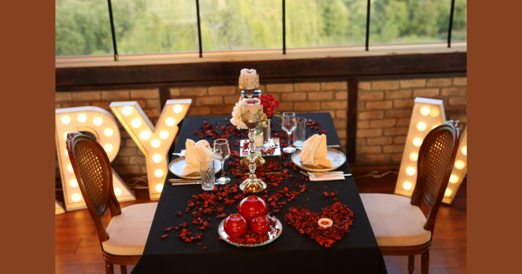 Romantic Dinner Dining Table Layout