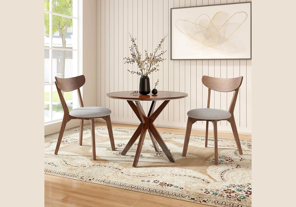 Round Bistro Table With Two Matching Chairs