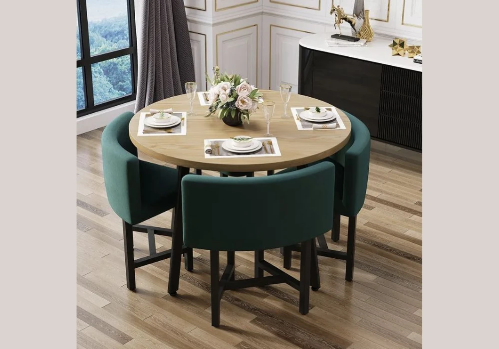 Round Dining Table With 4 Chairs for a Cozy Setup