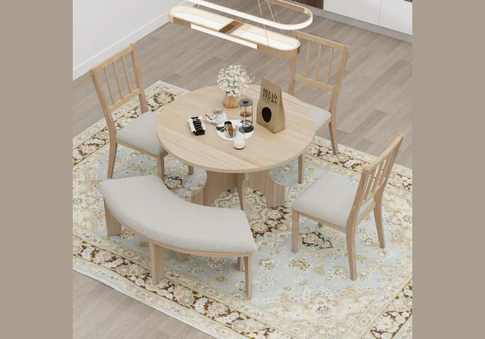 Round Dining Table With Bench Seating