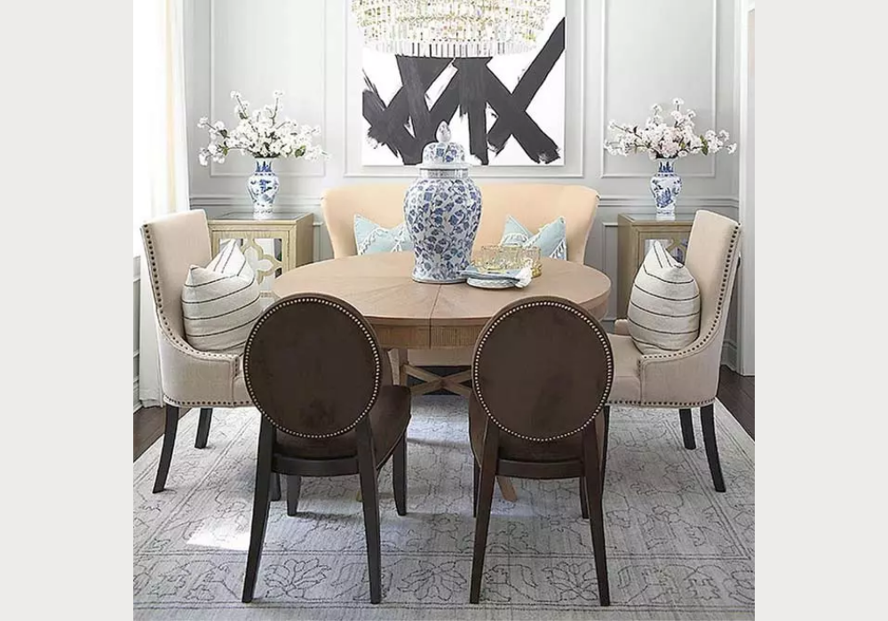 Round Dining Table With Mixed Chairs