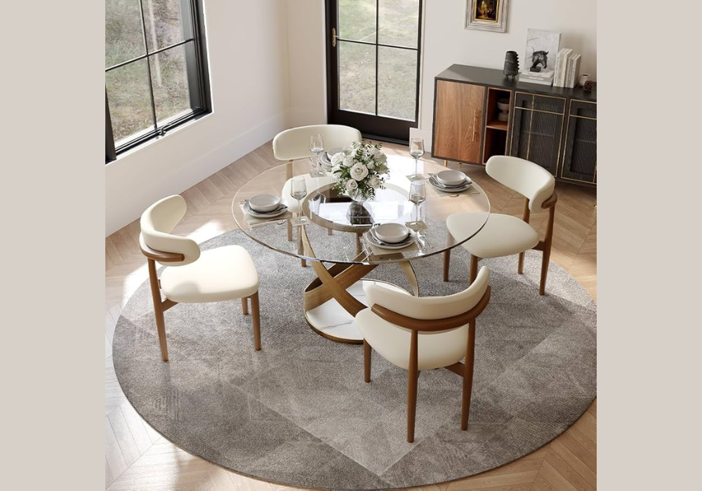 Round Glass Dining Table Layout