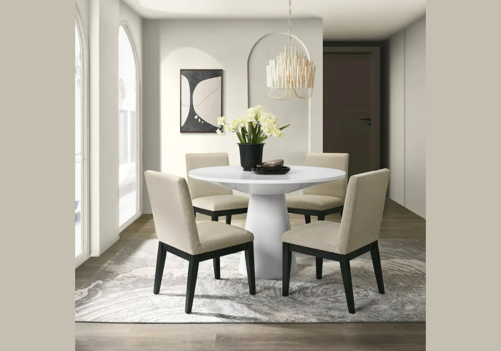 Round White Dining Table for Small Spaces
