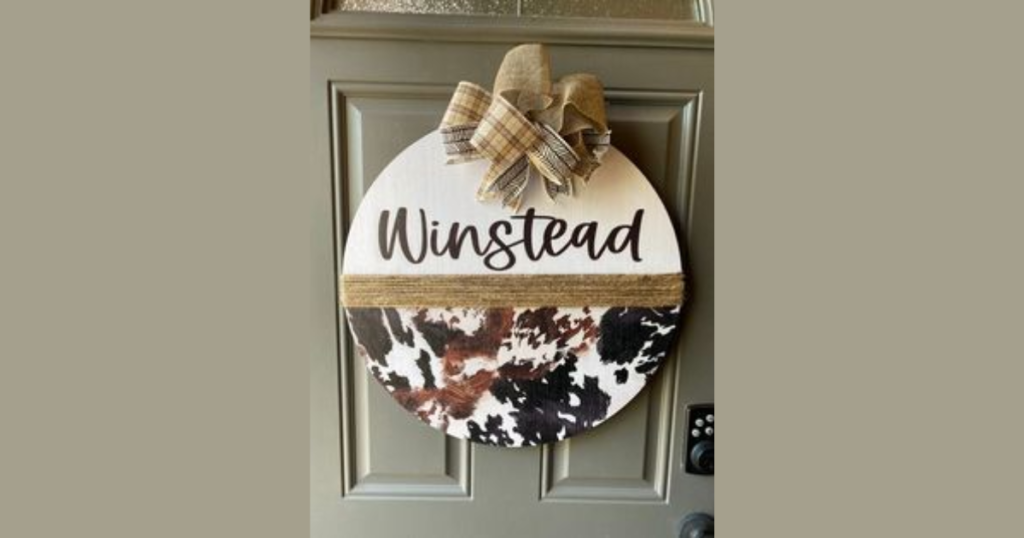 Rustic Farmhouse Burlap Door Hanger