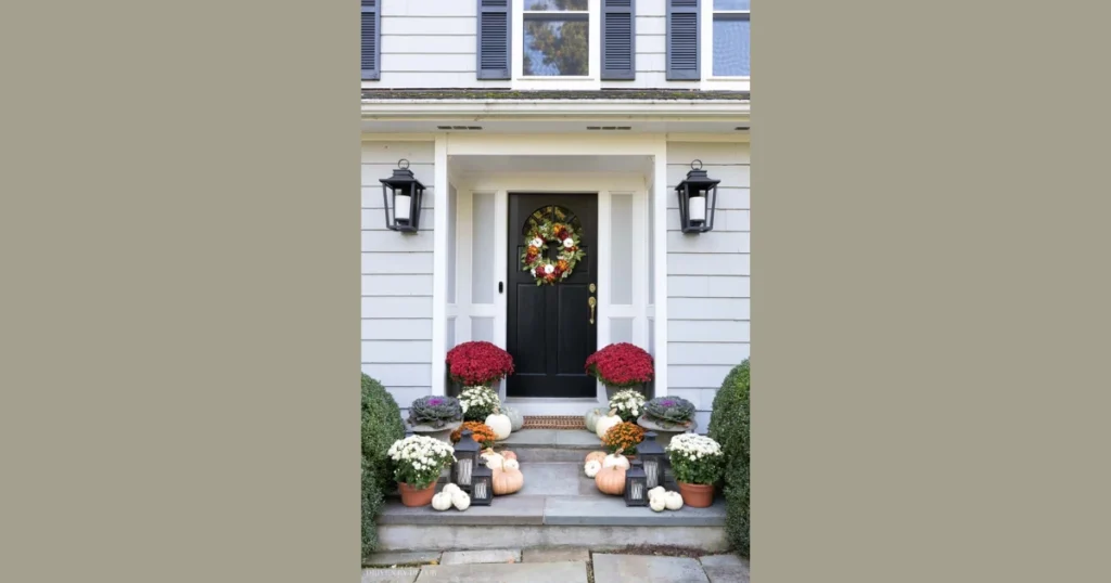 Rustic Lantern Door Decoration