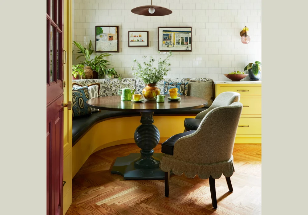 Rustic Wooden Table for a Warm Cozy Corner