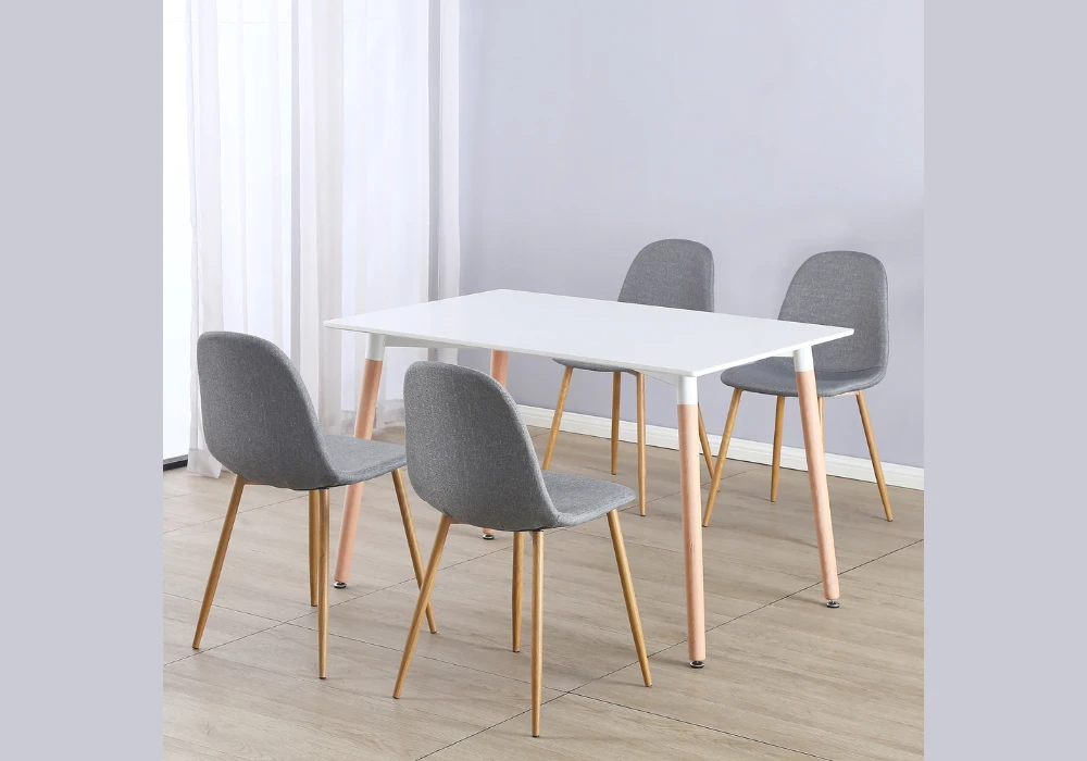 Scandinavian Dining Table With 4 Chairs for a Clean Modern Look