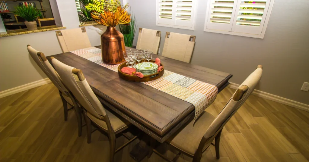 Simple Neutral Dining Table Runner