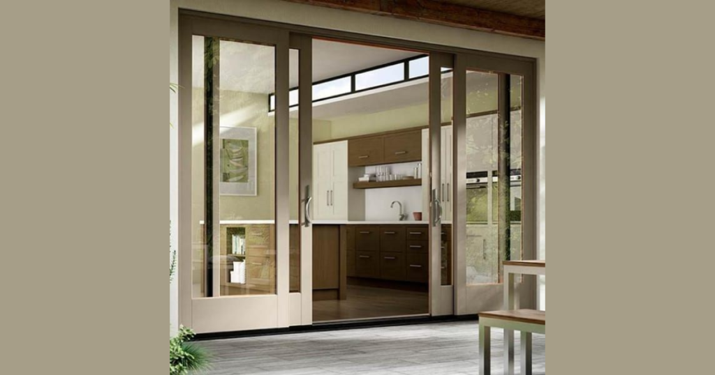 Sliding Door With Glass Panels