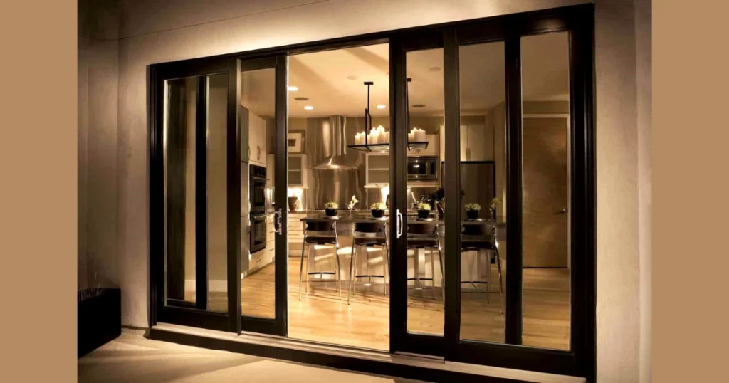 Sliding Glass Door with Wide Windows