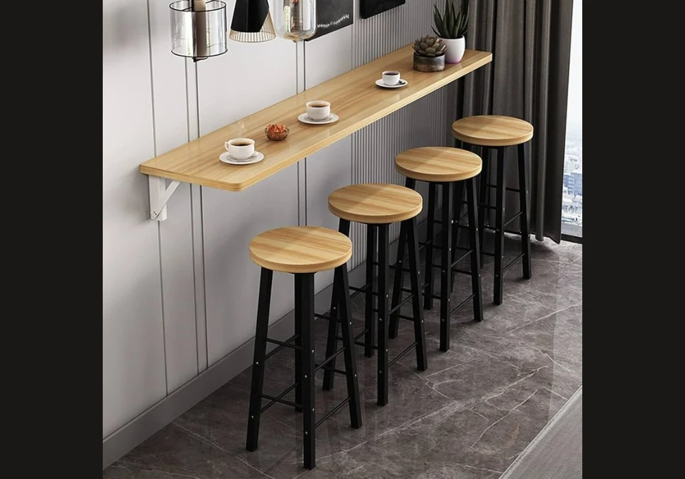 Slim Rectangular Table Along the Wall