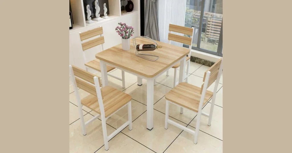 Small Square Dining Table with Compact Chairs