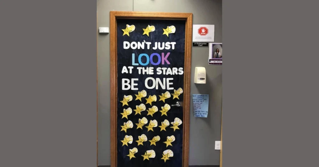 Space Theme Classroom Door