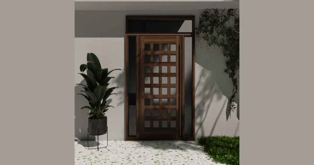 Square Grid Panel Door Design