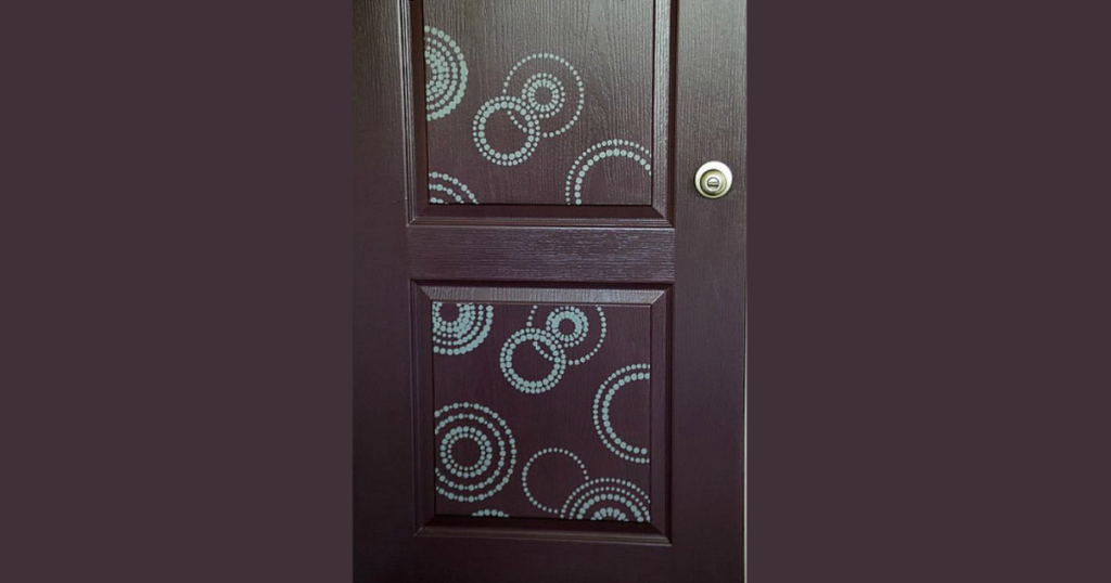Stenciled Door Design Makeover