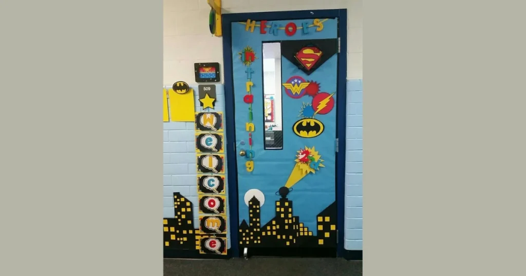 Superhero Classroom Door Decoration
