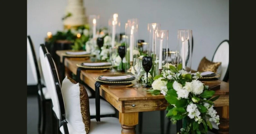 Table Runner with Candle Decoration