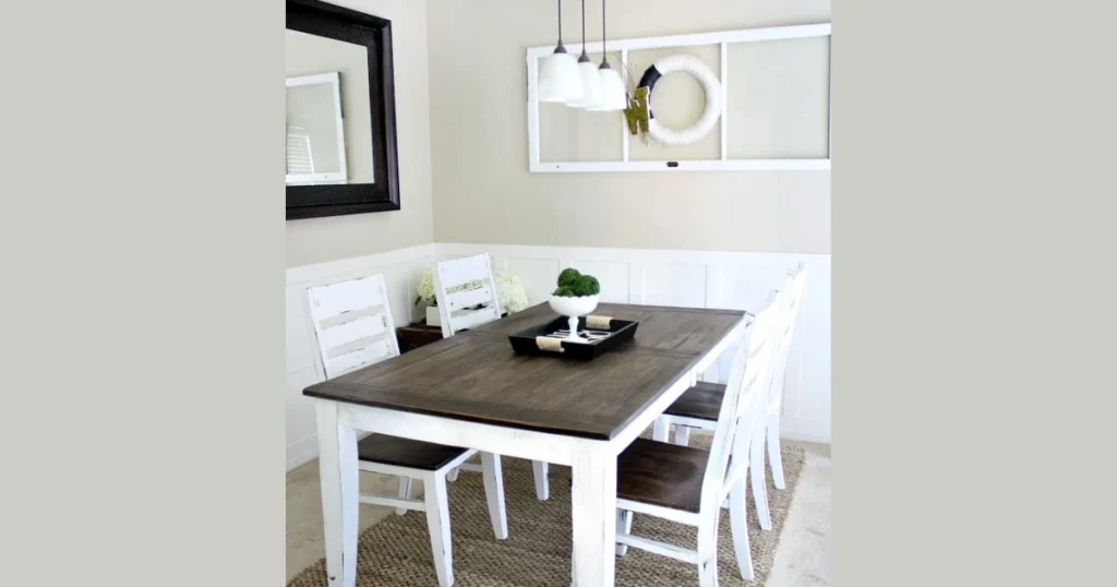 Two-Tone Dining Table Makeover