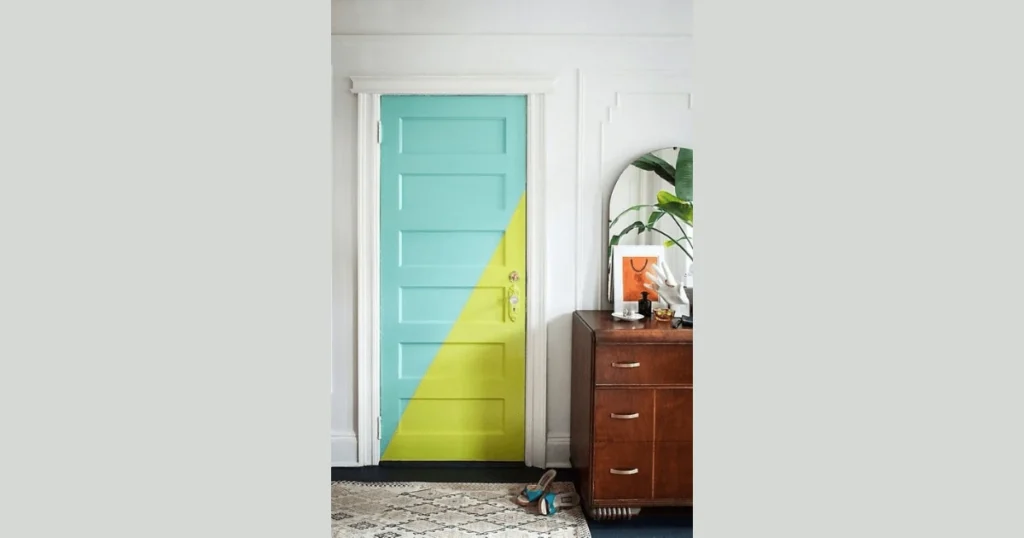 Two-Tone Door Painting Design