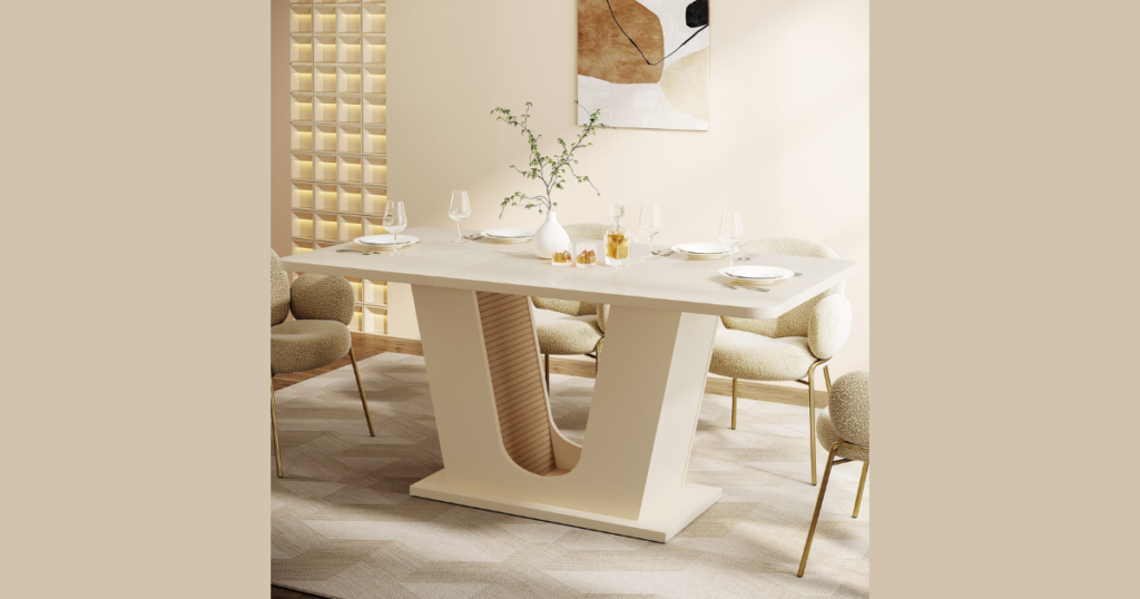 U-Shaped Dining Table Base Idea