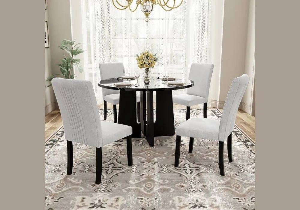 Upholstered Seating 50 Inch Dining Table