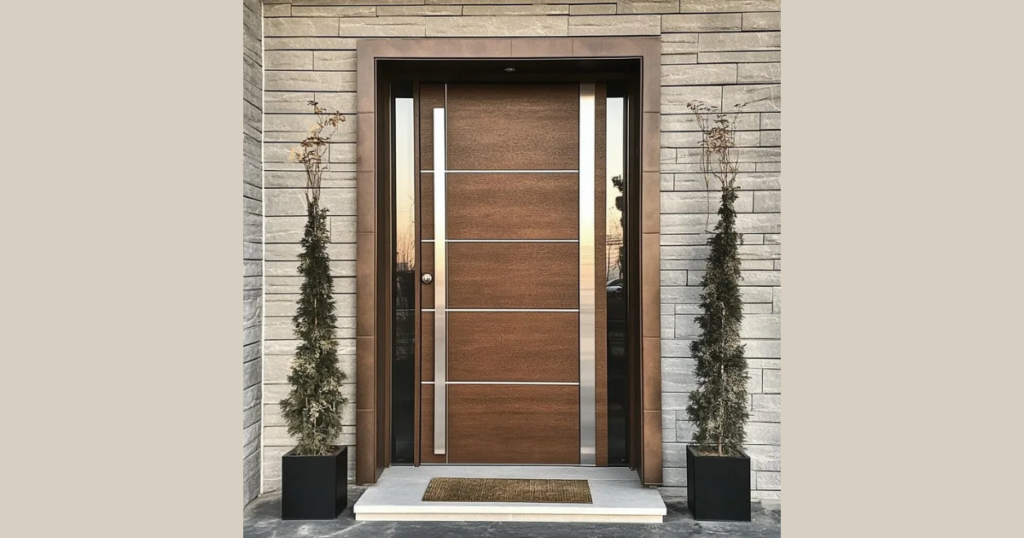 Vertical Panel Strip Door Design