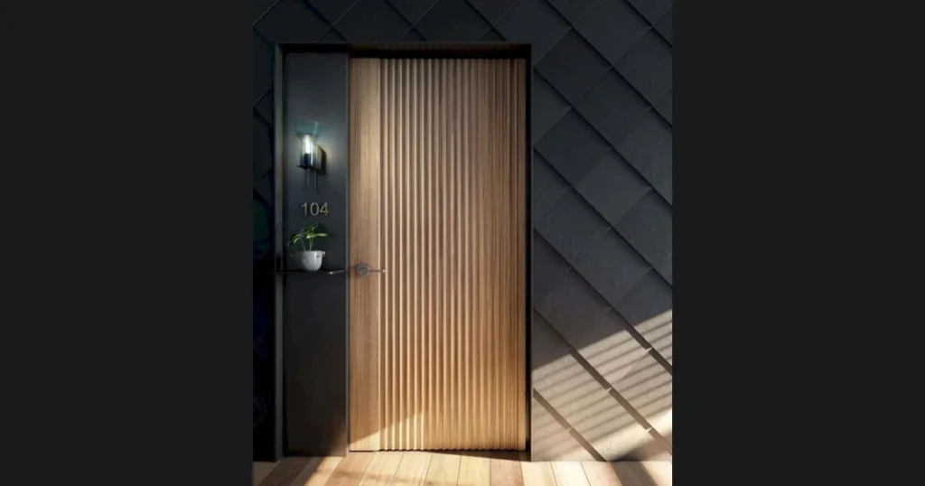 Vertical Slat Exterior Door Design