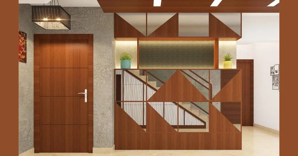 Vertical Wooden Panel Door Design