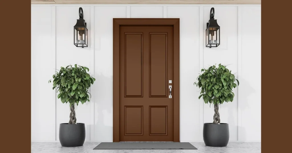 Warm Brown Exterior Door Color