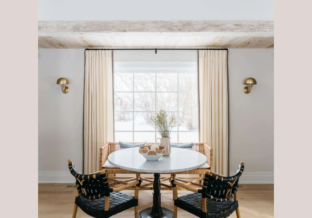 Window Side Dining Table Setup