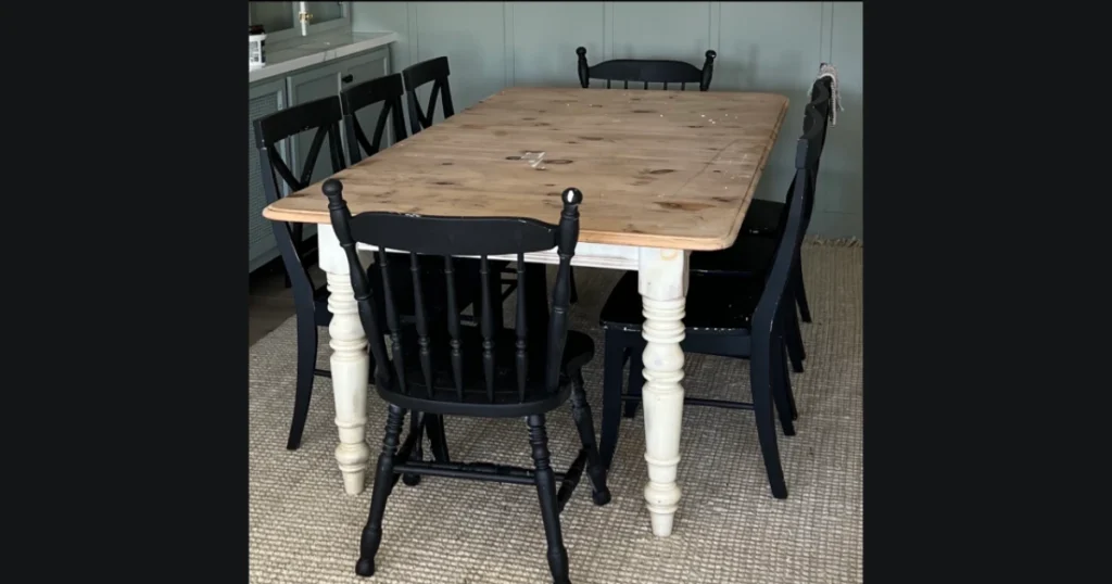 Wood Stain Dining Table Makeover