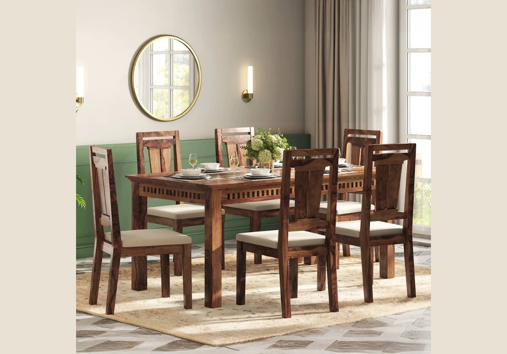 Wooden Dining Table for 6 for Everyday Warmth