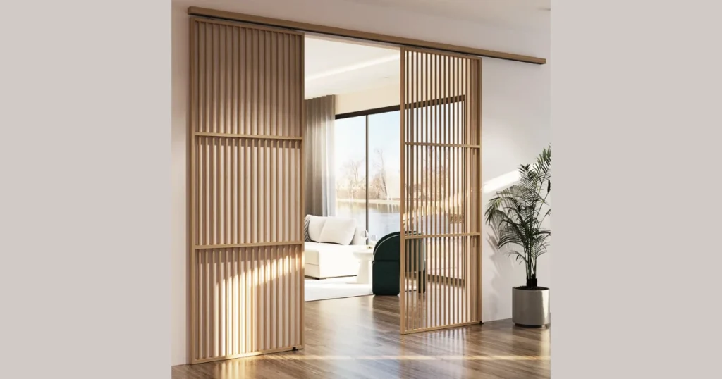 Wooden Sliding Barn Door Partition