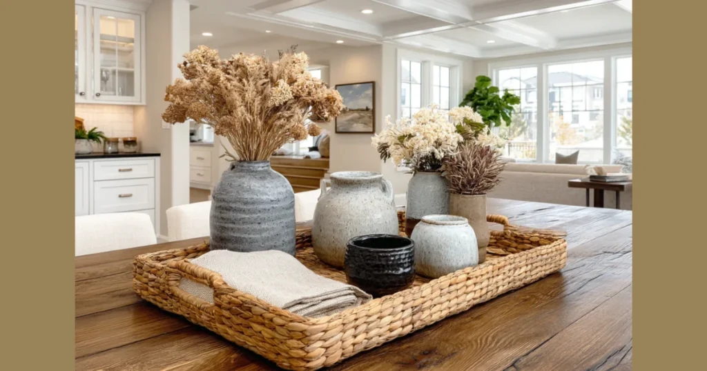 Wooden Tray Dining Table Decor