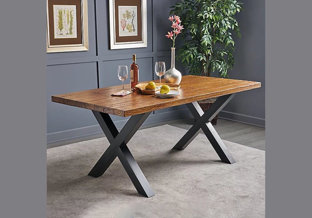 X-Shaped Dining Table Legs