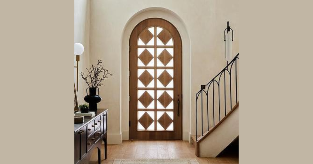 arched entrance door for architectural charm