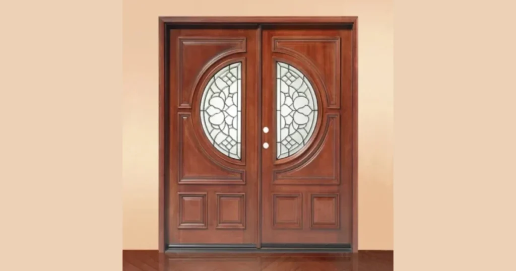 decorative carved wooden door