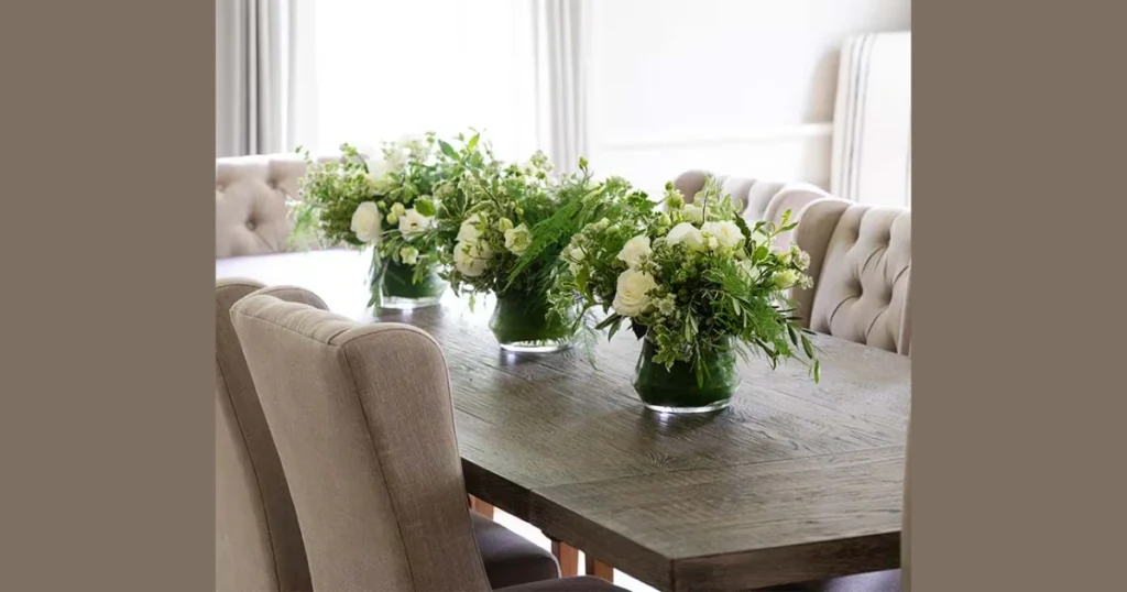 Three-Vase Flower Arrangement