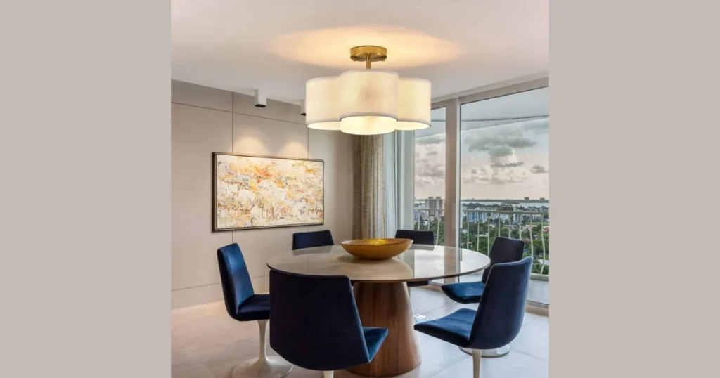 Drum Shade Dining Chandelier