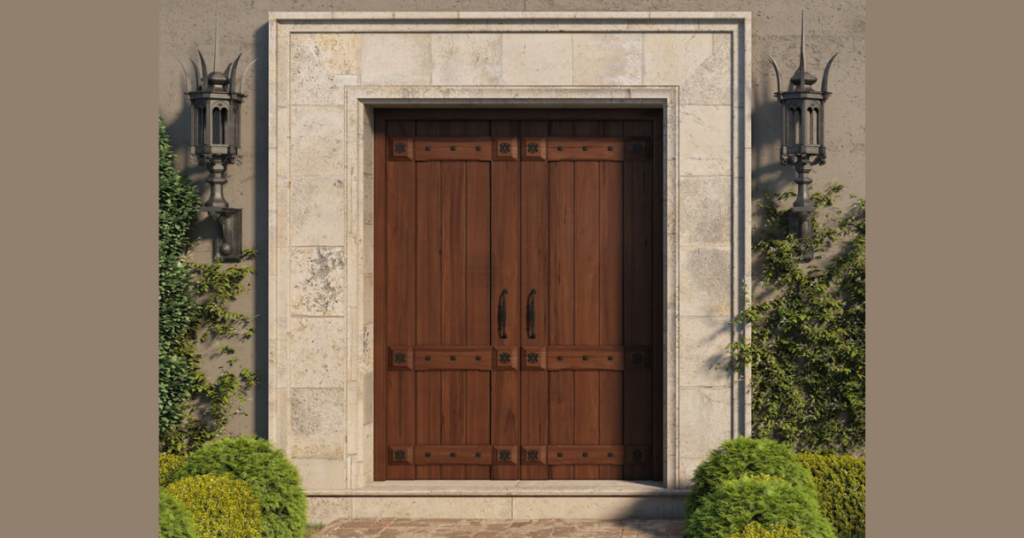 olid Wooden Main Entrance Door