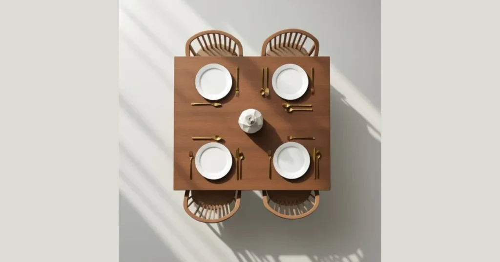 symmetrical dining table plan