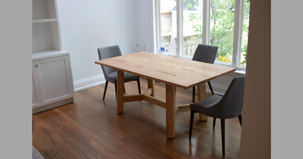 trestle dining table base idea